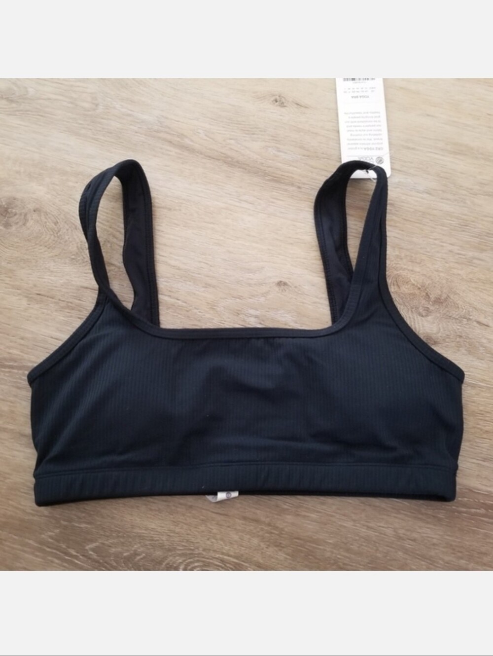 NWT CRZ Yoga Dark Navy Ribbed Sports Bra Size Medium